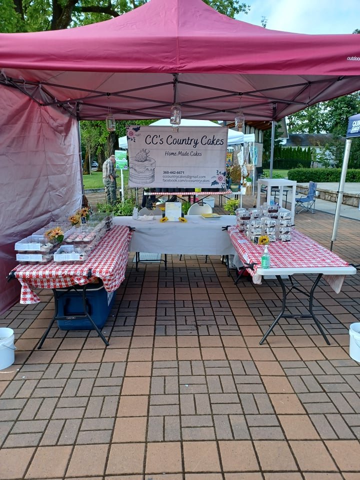 Those interested in trying CC’s Country Cakes can visit the Ridgefield Farmers Market every Saturday until the end of September.
